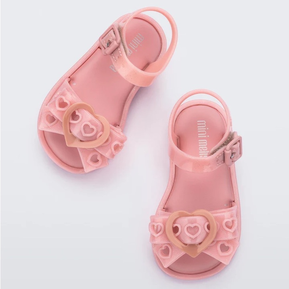 MINI MELISSA Mar Sandal Heart Pink